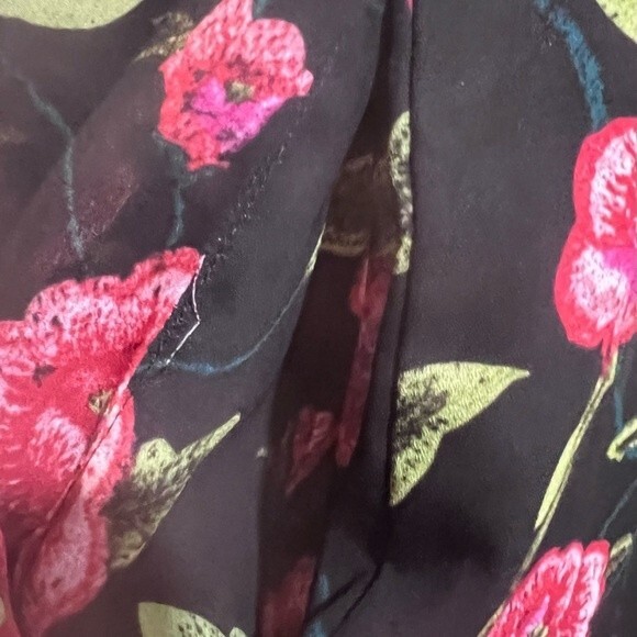 Emma & Michele long sleeve black floral dress with pockets size medium - Picture 5 of 6